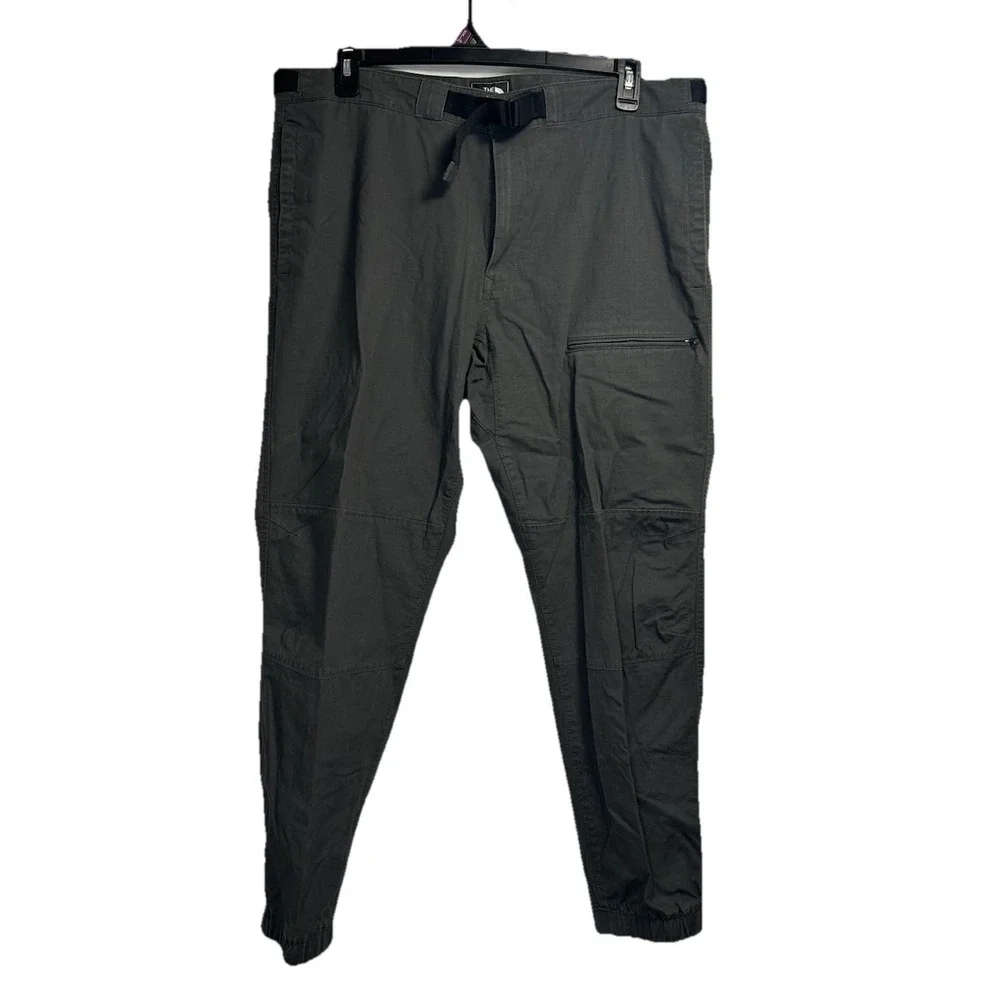 The North Face Pants Men's‎ 39x30.50 Gray Ripstop Cargo Hiking Gorpcore Belted